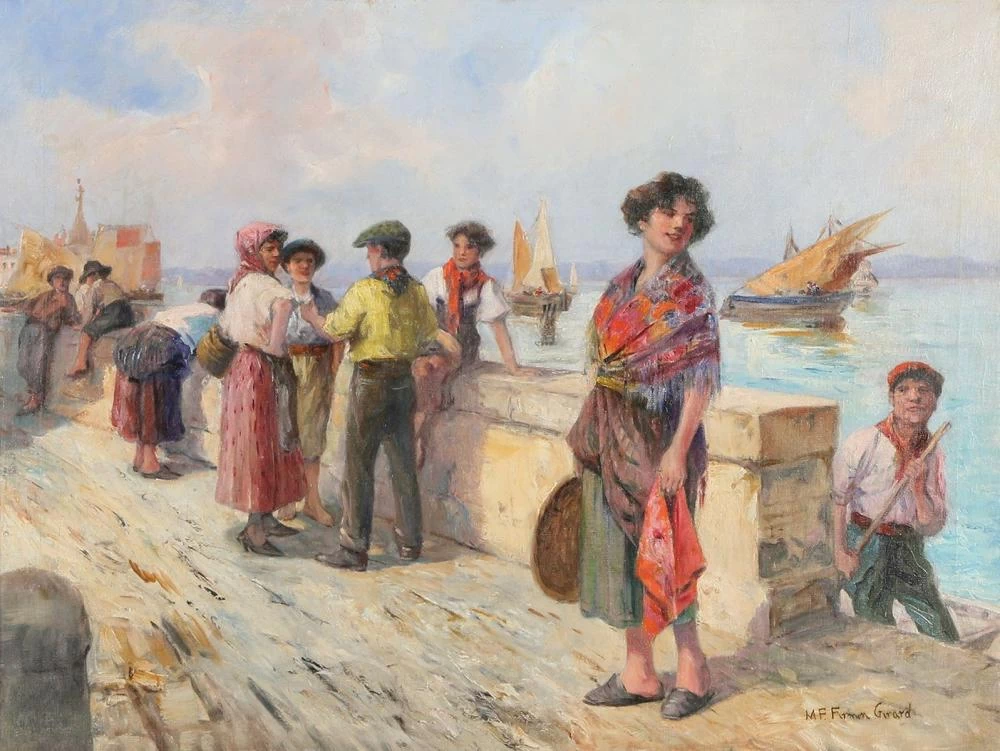Marie - François Firmin, Girard, Figure e barche, attribuito